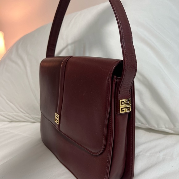 Givenchy Burgundy Leather Shoulder Bag - Picture 4 of 16